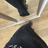 Satin midi A-line skirt - Black - IKKS WOMEN