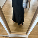 Satin midi A-line skirt - Black - IKKS WOMEN