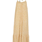 Robe longue dos nu imprimée cachemire Vijinke - Birch & Slate black - VILA