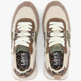 Baskets Moon Jogger W ARMISTICE Moka/Brun – vue de dessus et détails léopard