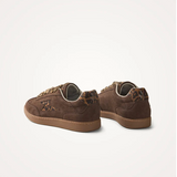 Baskets Aura Emblem VANESSA WU chocolat – vue arrière avec patch léopard
