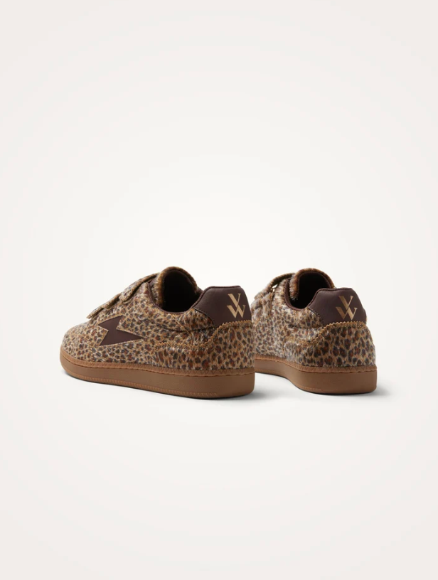Baskets Aura Emblem VANESSA WU léopard – vue arrière et patch marron
