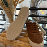 Baskets basses en cuir velours Arcade Toe - Marron - NO NAME