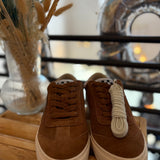 Baskets basses en cuir velours Arcade Toe - Marron - NO NAME