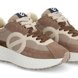 Baskets citadines en cuir Carter - Beige moka - NO NAME