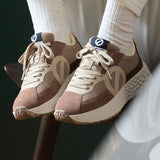 Baskets citadines en cuir Carter - Beige moka - NO NAME