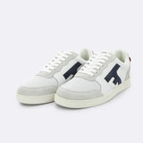 Baskets en cuir Hazel - Blanche et marine - FAGUO HOMME