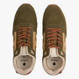 Baskets en cuir homme ELM - Kaki woven - FAGUO HOMME
