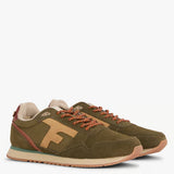 Baskets en cuir homme ELM - Kaki woven - FAGUO HOMME