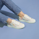 Baskets fleurs brodées Stomp - beige/multicolore - ARMISTICE