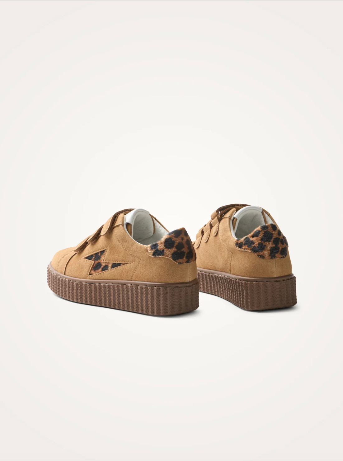 Baskets MAGGIE Originals VANESSA WU camel – vue arrière avec détails léopard