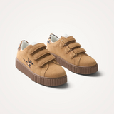 Baskets MAGGIE Originals VANESSA WU camel – vue trois-quarts avec trois scratchs