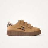Basket MAGGIE Originals VANESSA WU camel – vue de profil avec éclair léopard