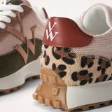 Baskets Pia - vert kaki et rose - VANESSA WU