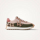 Baskets Pia - vert kaki et rose - VANESSA WU
