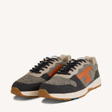Baskets running homme Olive - Ecru - FAGUO HOMME
