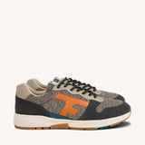 Baskets running homme Olive - Ecru - FAGUO HOMME