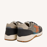 Baskets running homme Olive - Ecru - FAGUO HOMME