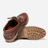 Bateau en cuir chic Raynold - Acajou - TBS HOMME