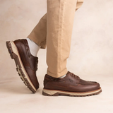 Bateau Mercury en cuir - Marron - TBS HOMME