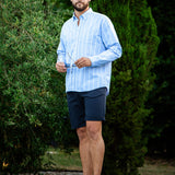 Chemise rayée homme casual Oxford - Bleu clair - SEIDENSTICKER