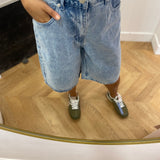 Bermuda long en jean taille haute Will - Skyblue - GRACE & MILA