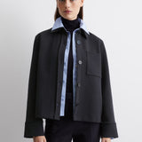 Blazer en jersey Scuba - Bleu nuit - MARC'O POLO Femme