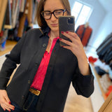 Blazer en jersey Scuba - Bleu nuit - MARC'O POLO Femme