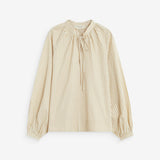 Blouse rayée ALBANE GRACE & MILA beige – vue produit de face