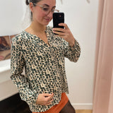 Blouse à motifs Amazone - Ecru- LOLA ESPELETA