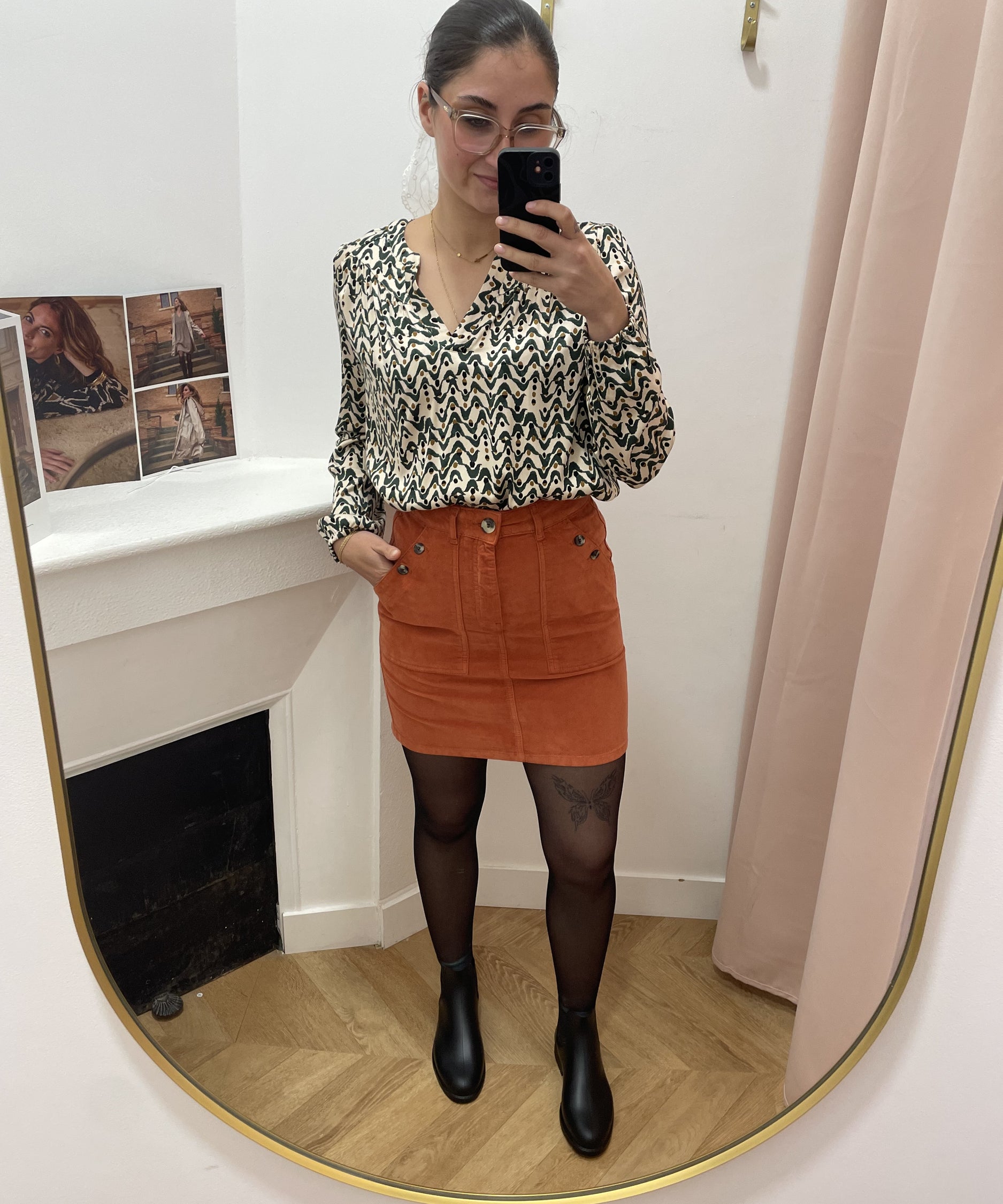 Amazone print blouse - Ecru- LOLA ESPELETA