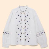 Blouse Broderies Fleurs - Blanc cassé - I.Code