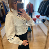 Blouse Broderies Fleurs - Blanc cassé - I.Code