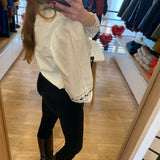 Blouse Broderies Fleurs - Blanc cassé - I.Code