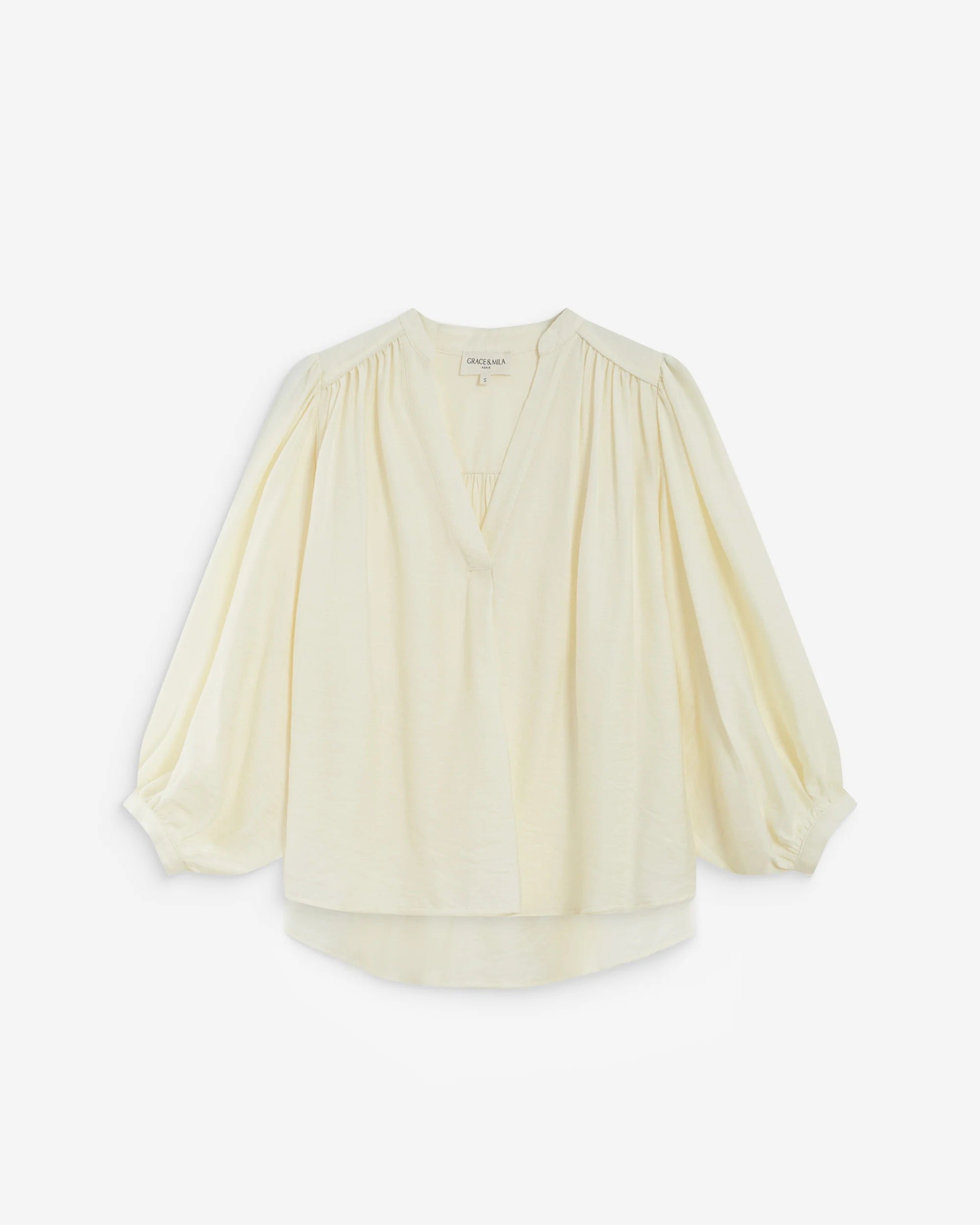 Blouse AURIANE GRACE & MILA écrue – vue produit de face