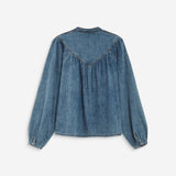 Blouse en denim ANAELLE GRACE & MILA Lightblue – vue produit de dos