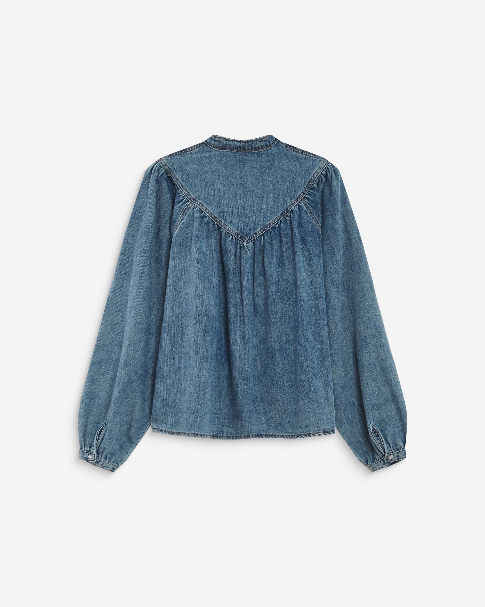 Blouse en denim ANAELLE GRACE & MILA Lightblue – vue produit de dos