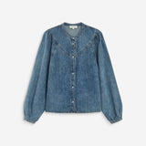 Blouse en denim ANAELLE GRACE & MILA Lightblue – vue produit de face