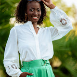 Blouse Joplin - Blanc Cosy - FABIENNE CHAPOT