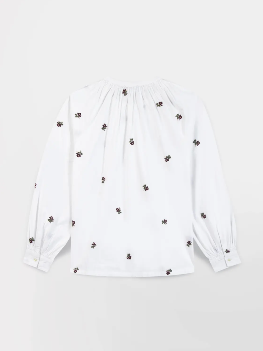 Blouse LAMEAMIS TBS blanche brodée – vue produit de dos
