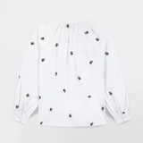 Blouse LAMEAMIS TBS blanche brodée – vue produit de dos