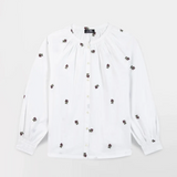 Blouse LAMEAMIS TBS blanche brodée – vue produit de face