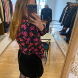 Blouse Liv - Noire/Rouge cerise - FABIENNE CHAPOT