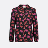 Blouse Liv - Noire/Rouge cerise - FABIENNE CHAPOT