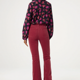 Blouse Liv - Noire/Rouge cerise - FABIENNE CHAPOT