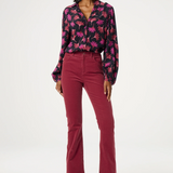 Blouse Liv - Noire/Rouge cerise - FABIENNE CHAPOT