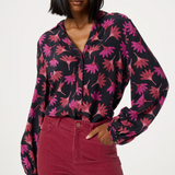 Blouse Liv - Noire/Rouge cerise - FABIENNE CHAPOT