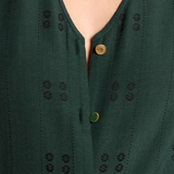 Blouse brodée - Vert nuit - I.Code