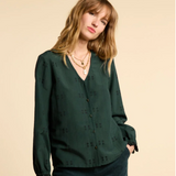 Blouse brodée - Vert nuit - I.Code