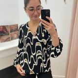 Blouse à motifs Vibes - Noir - Lola Espeleta